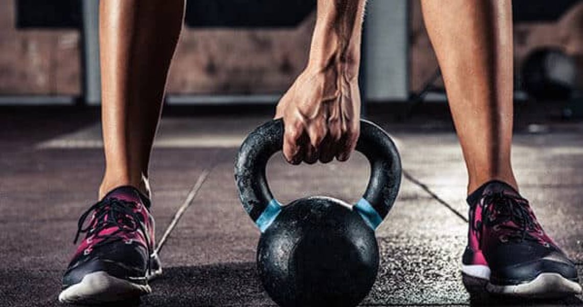 Athlete holding a Kettlebell at Bandon Strength and Conditioning